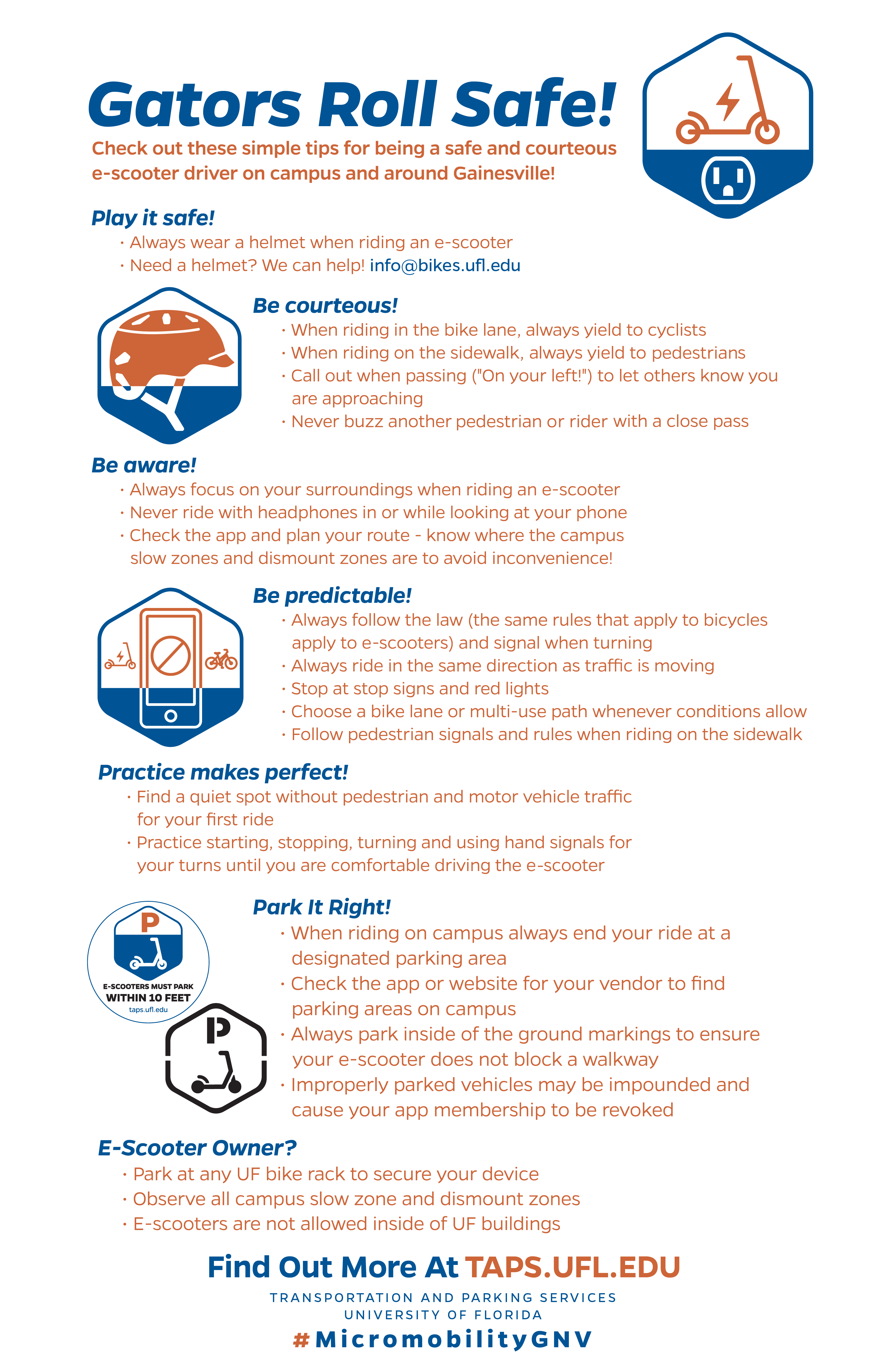 UF Micromobility Safety Infographic